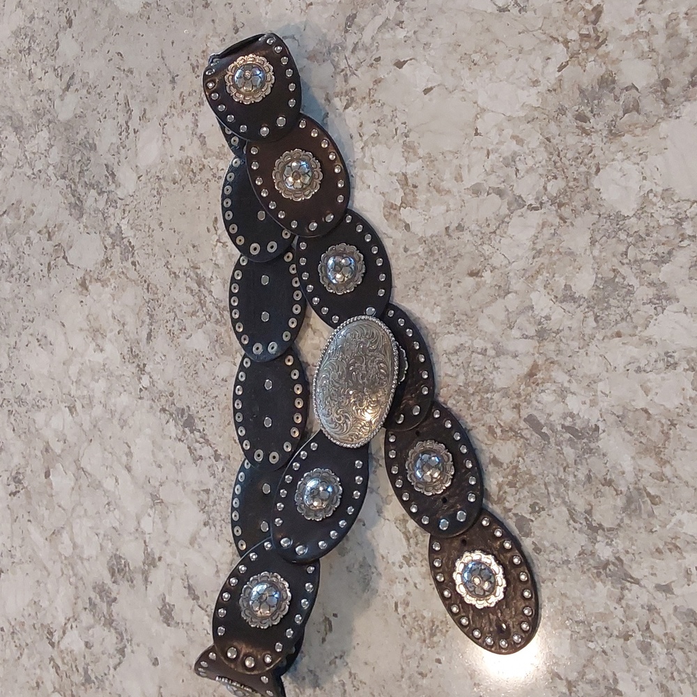 Genuine leather Concho style belt